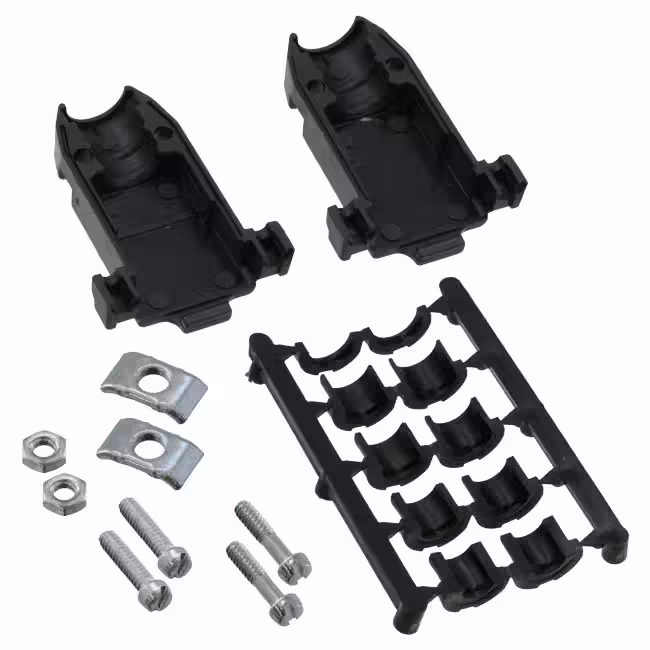 DPHE003 Cinch Connectivity Solutions  Capots de connecteurs D-Sub en forme de D